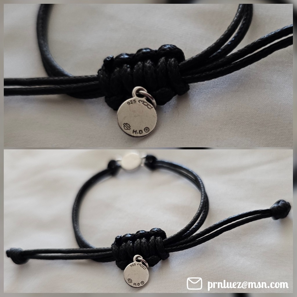 Harley Davidson Women's Bar & Shield Outline Cord Bracelet - Picture 5 of 8